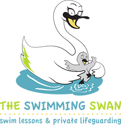 The Swimming Swan's vertical logo